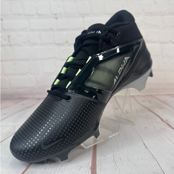 Nike Alpha Menace 4 Pro Black Smoke Grey Football Cleats Mens Sz 9 (FD7037-001) - Picture 4 of 10